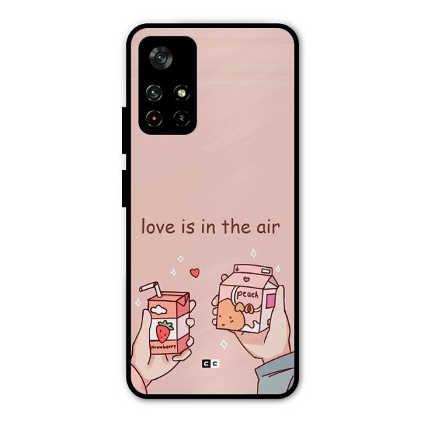 Love In Air Metal Back Case for Poco M4 Pro 5G