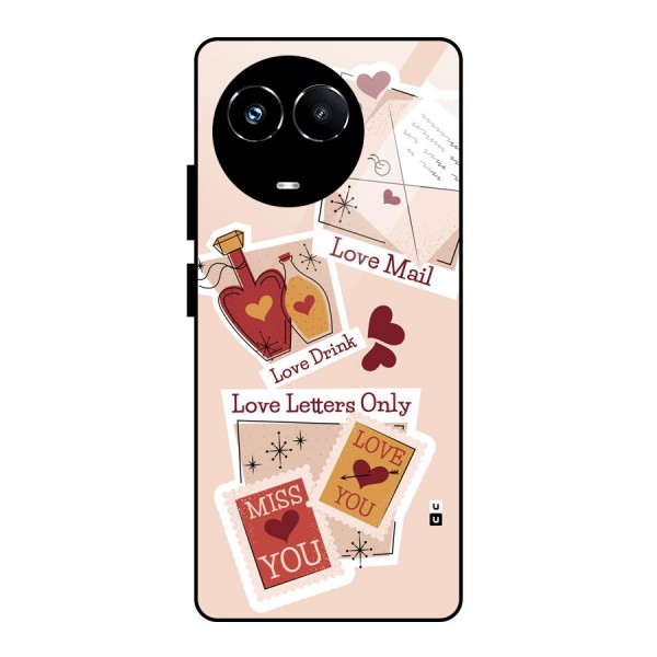 Love Language Glass Back Case for Realme 11X