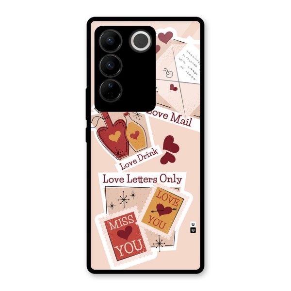 Love Language Glass Back Case for Vivo V27
