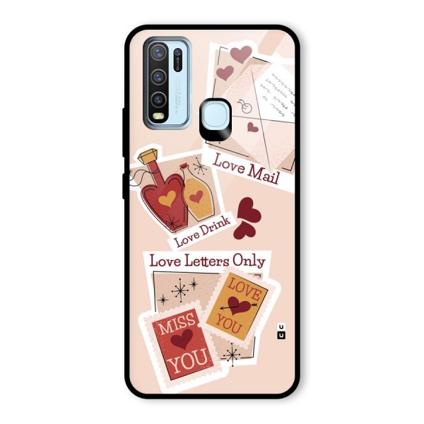 Love Language Glass Back Case for Vivo Y30
