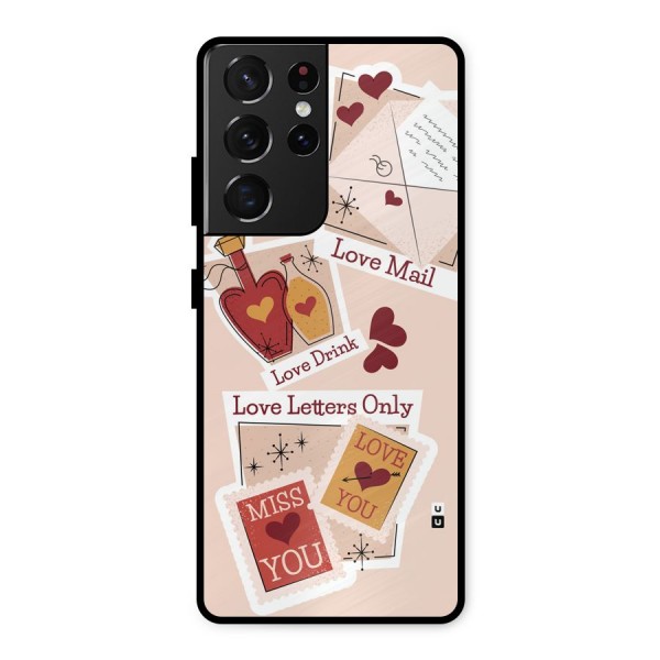 Love Language Metal Back Case for Galaxy S21 Ultra 5G