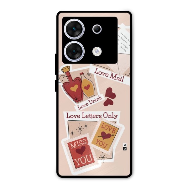 Love Language Metal Back Case for Infinix Zero 30 5G