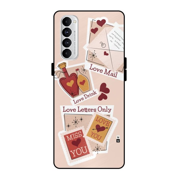 Love Language Metal Back Case for Oppo Reno4 Pro