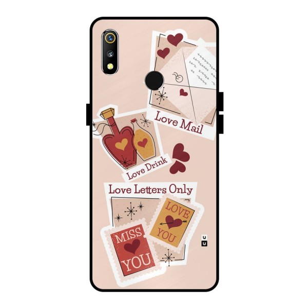 Love Language Metal Back Case for Realme 3