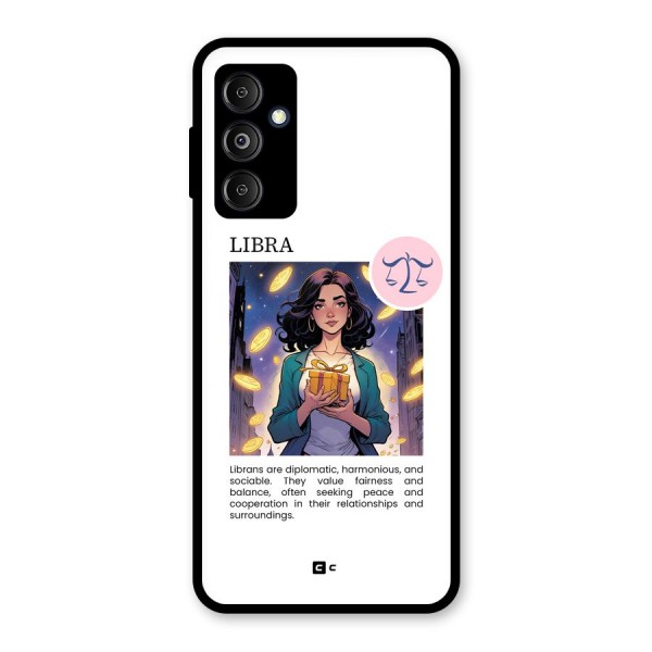 Love Libra Glass Back Case for Galaxy M14 5G