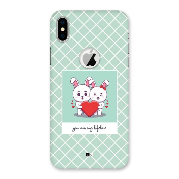 Love Lifeline Back Case for iPhone X Logo Cut