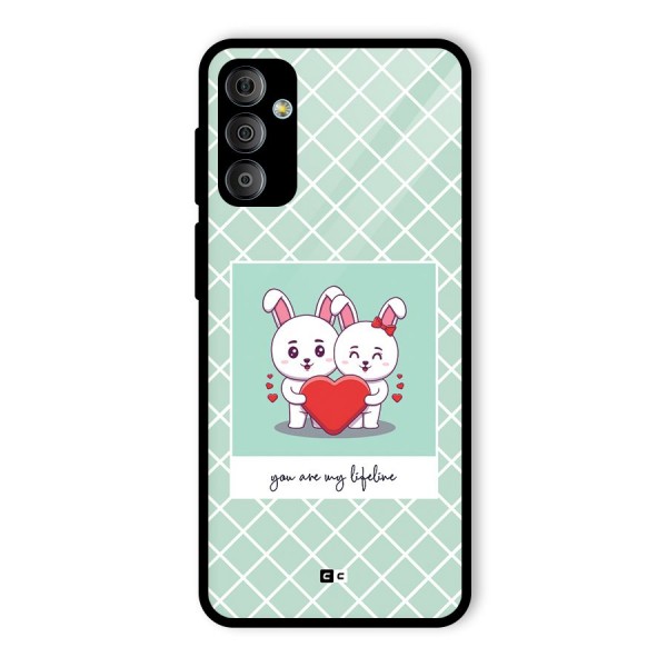Love Lifeline Glass Back Case for Galaxy F23