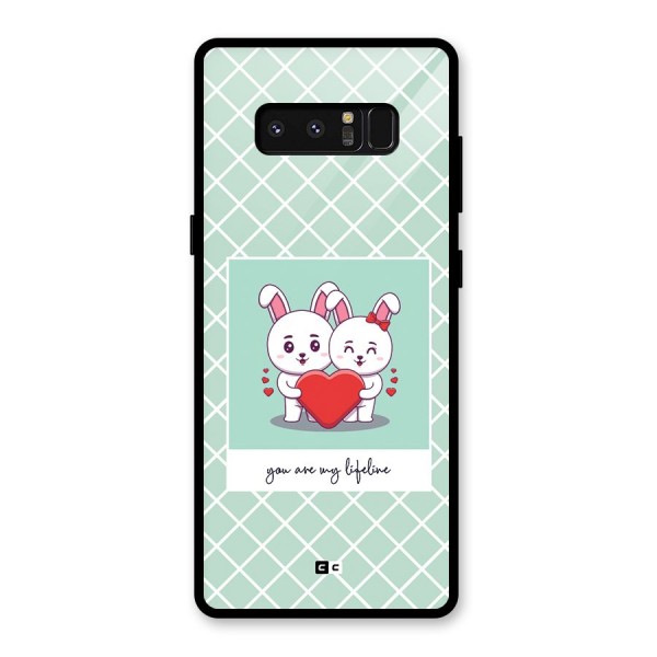 Love Lifeline Glass Back Case for Galaxy Note 8