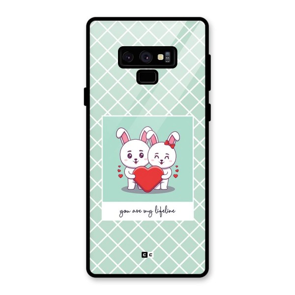 Love Lifeline Glass Back Case for Galaxy Note 9