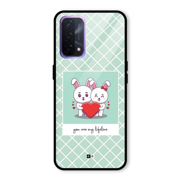 Love Lifeline Glass Back Case for Oppo A74 5G