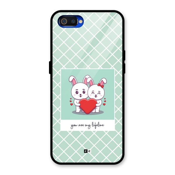 Love Lifeline Glass Back Case for Realme C2