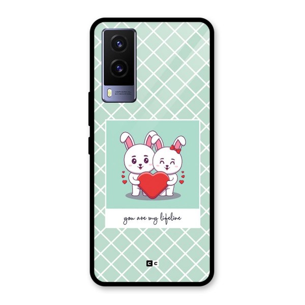 Love Lifeline Glass Back Case for Vivo V21e 5G