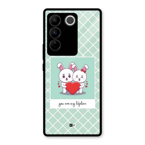 Love Lifeline Glass Back Case for Vivo V27