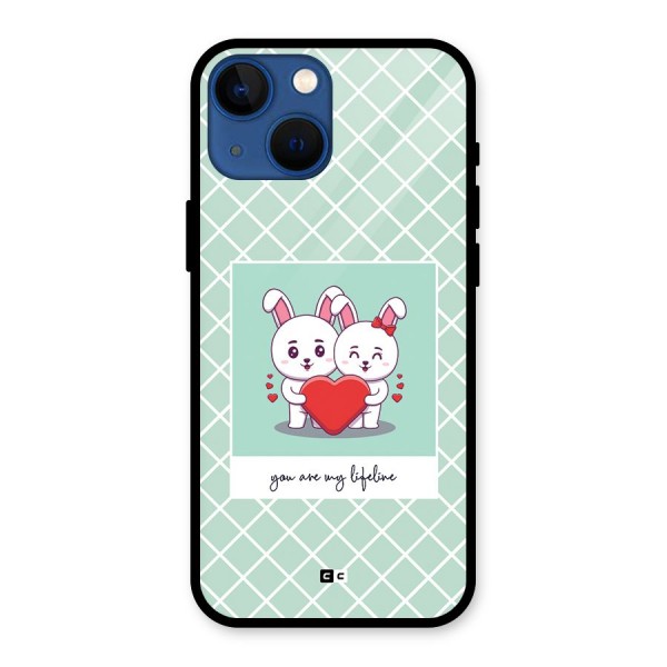 Love Lifeline Glass Back Case for iPhone 13 Mini