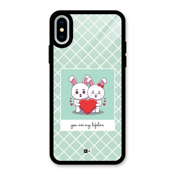 Love Lifeline Glass Back Case for iPhone X