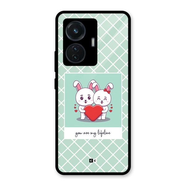 Love Lifeline Glass Back Case for iQOO Z6 44W