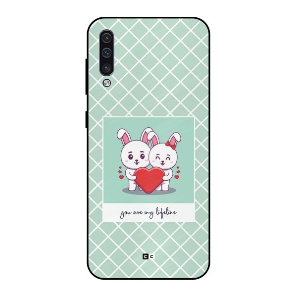 Love Lifeline Metal Back Case for Galaxy A30s