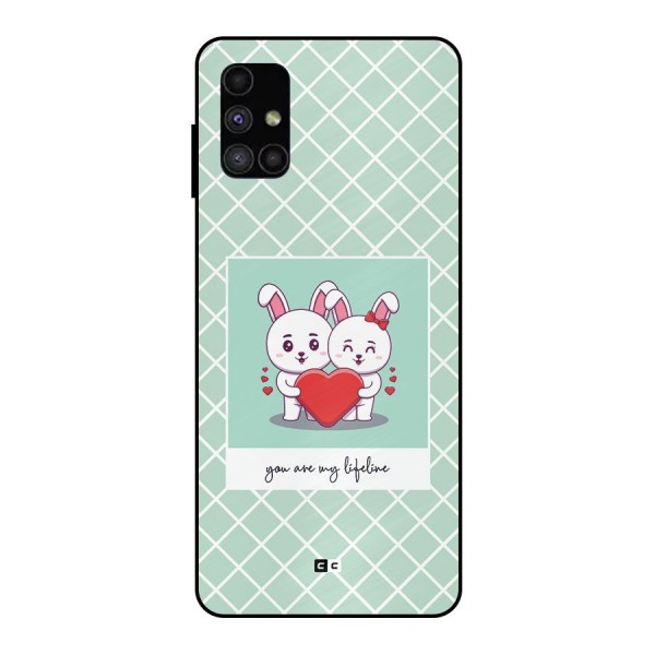 Love Lifeline Metal Back Case for Galaxy M51