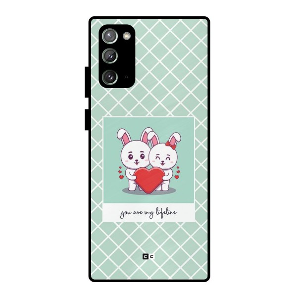 Love Lifeline Metal Back Case for Galaxy Note 20