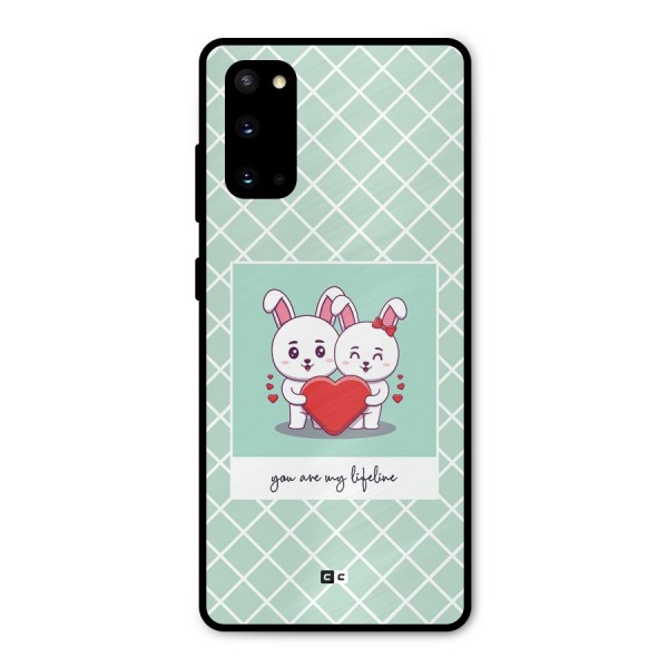 Love Lifeline Metal Back Case for Galaxy S20