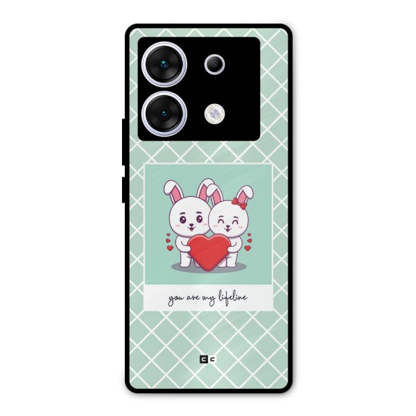 Love Lifeline Metal Back Case for Infinix Zero 30 5G