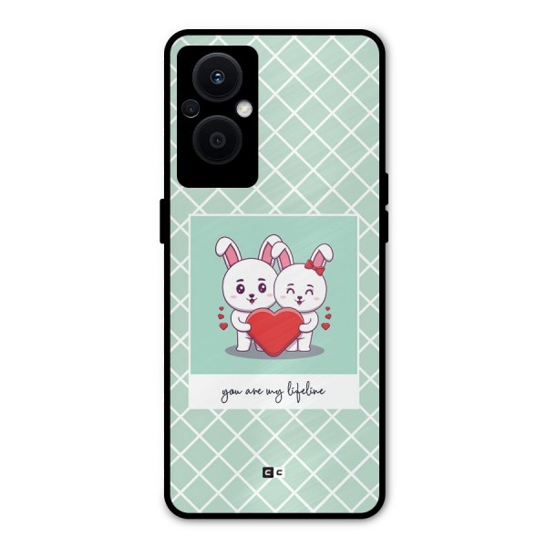 Love Lifeline Metal Back Case for Oppo F21s Pro 5G