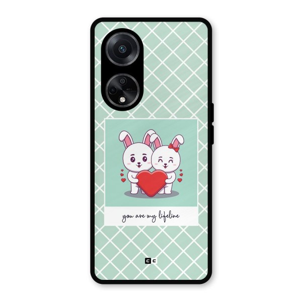 Love Lifeline Metal Back Case for Oppo F23