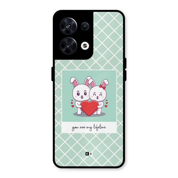 Love Lifeline Metal Back Case for Oppo Reno8 5G