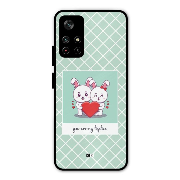 Love Lifeline Metal Back Case for Poco M4 Pro 5G