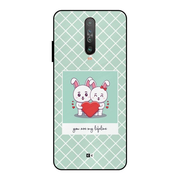 Love Lifeline Metal Back Case for Poco X2