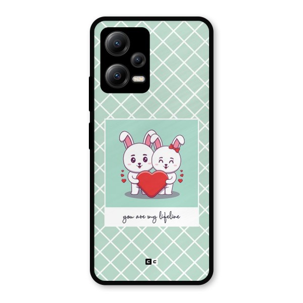 Love Lifeline Metal Back Case for Poco X5