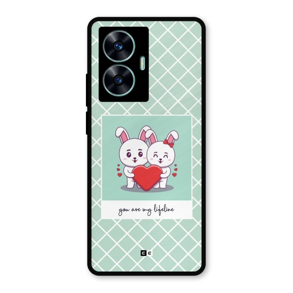 Love Lifeline Metal Back Case for Realme C55