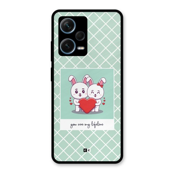 Love Lifeline Metal Back Case for Redmi Note 12 Pro Plus 5G