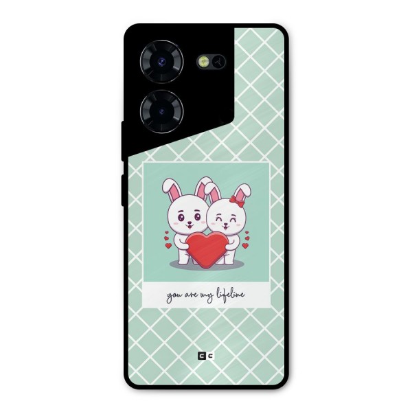 Love Lifeline Metal Back Case for Tecno Pova 5 Pro 5G