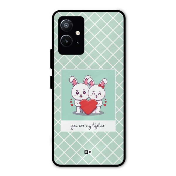 Love Lifeline Metal Back Case for Vivo T1 5G