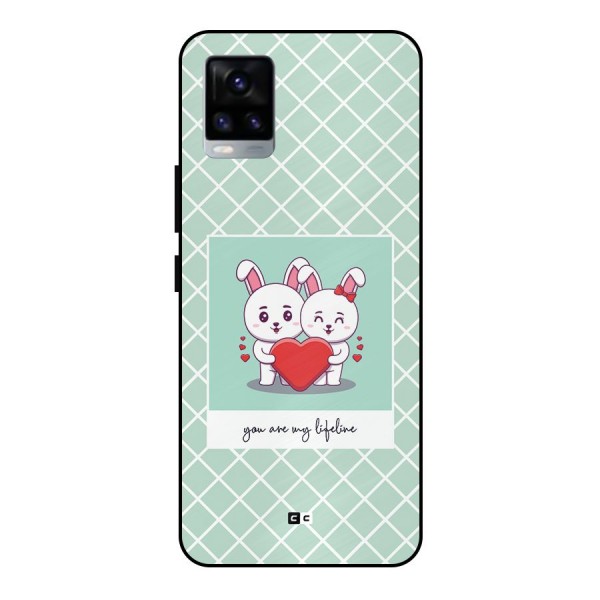 Love Lifeline Metal Back Case for Vivo V20