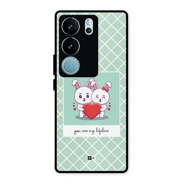 Love Lifeline Metal Back Case for Vivo V29