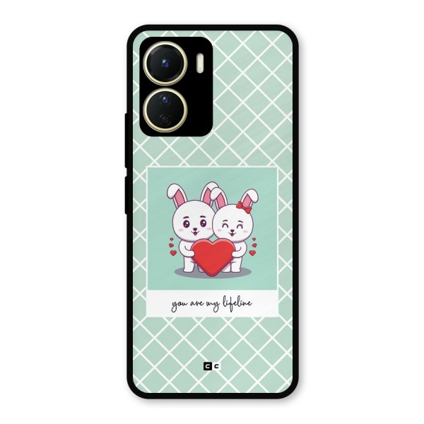 Love Lifeline Metal Back Case for Vivo Y16