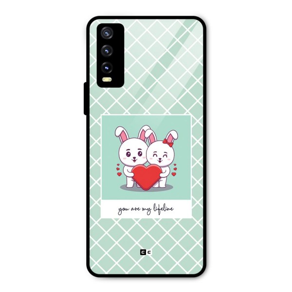 Love Lifeline Metal Back Case for Vivo Y20i