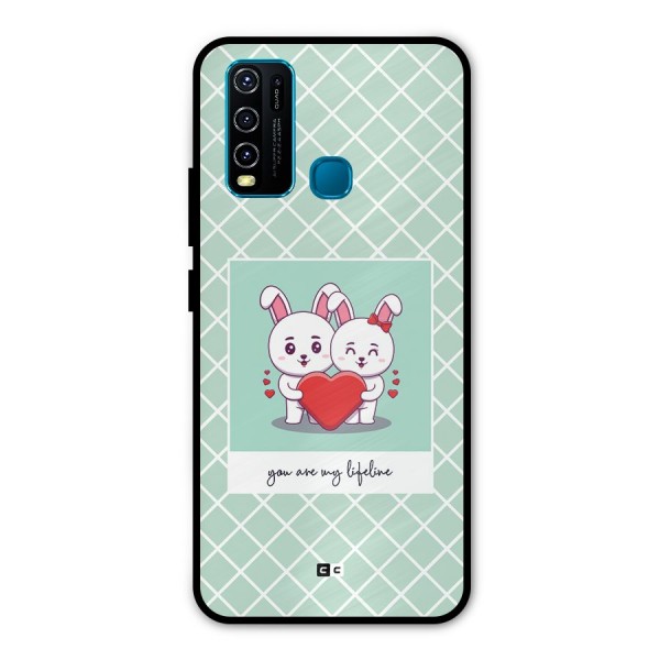 Love Lifeline Metal Back Case for Vivo Y30