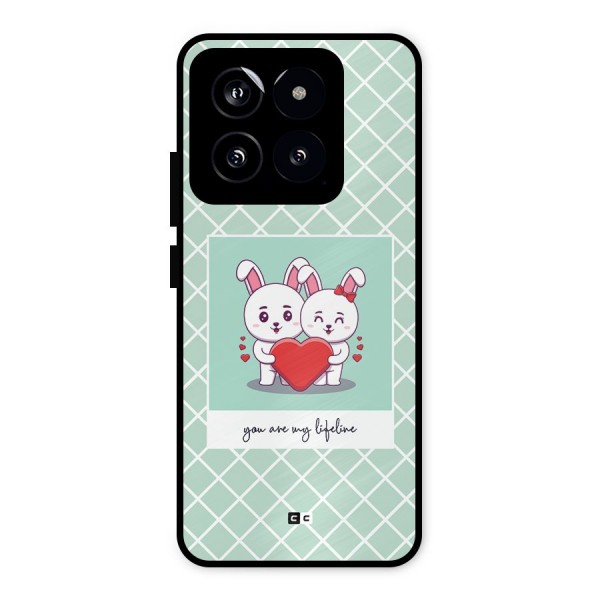 Love Lifeline Metal Back Case for Xiaomi 14