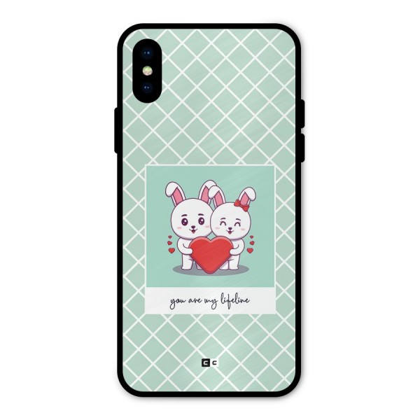 Love Lifeline Metal Back Case for iPhone X