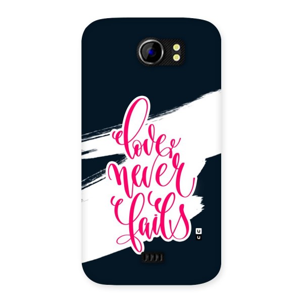 Love Never Fails Back Case for Canvas 2 A110