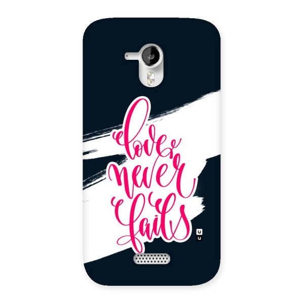 Love Never Fails Back Case for Canvas HD A116