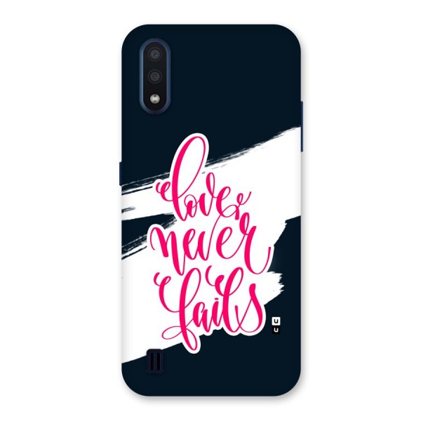 Love Never Fails Back Case for Galaxy M01