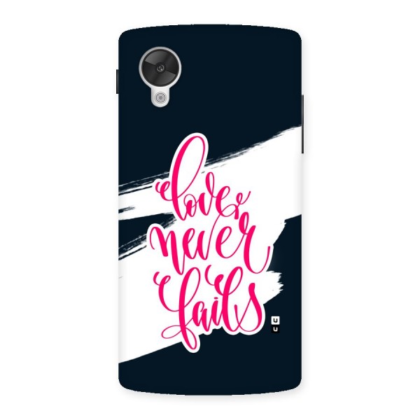 Love Never Fails Back Case for Google Nexus 5