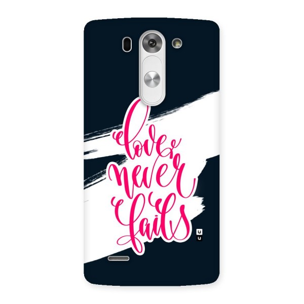 Love Never Fails Back Case for LG G3 Beat