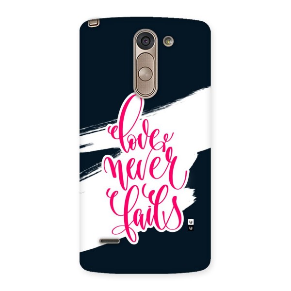 Love Never Fails Back Case for LG G3 Stylus