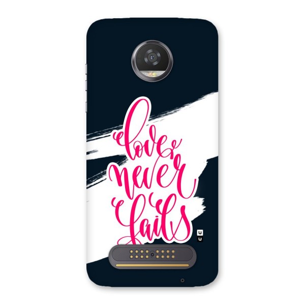 Love Never Fails Back Case for Moto Z2 Play