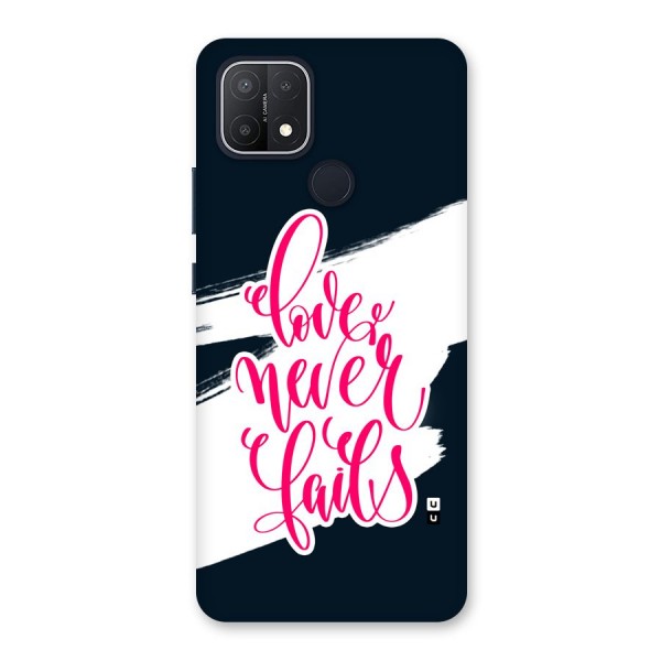 Love Never Fails Back Case for Oppo A15
